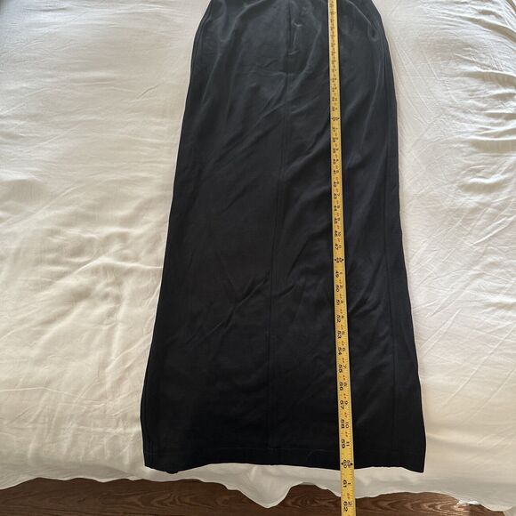 Vintage 90s Cache Evening Gown Women's M Black Dress Crystal Embellished Straps - Picture 7 of 13